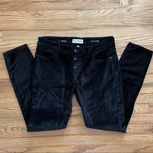 DL1961 Emma Power Jet Black Velvet Legging 31